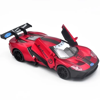 1:32 Для Ford GT Le Mans V8 гоночная модель легкосплавного автомобиля литья под давлением игрушечная модель автомобиля с легким детским голосом автомобильная игрушка