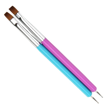 1 шт. профессиональная двухсторонняя ручка для нейл-арта, нанесение точечного УФ-геля, кисть для лака.