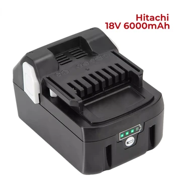 18 В 6000 мАч Литий-ионная Аккумуляторная Дрель Электроинструмент батарея для Hitachi BCL1815 EBM1830 BSL1840 Батарея СВЕТОДИОДНЫЙ дисплей