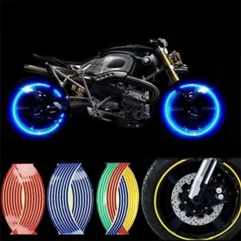 18-дюймовые светоотражающие наклейки на колеса, наклейка на обод мотоцикла, Шина, Светоотражающая полоса, наклейки на мотоцикл, Модифицированный стиль автомобиля