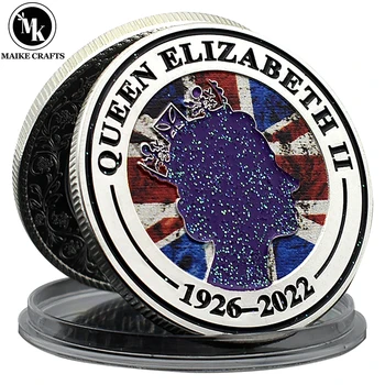1922-2022 Памятные Монеты Королевы Елизаветы II Металлические Поделки Подарки Для Коллекции Серебряных Монет