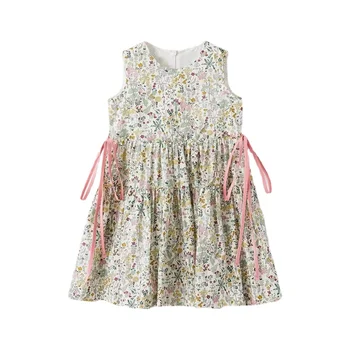 23 Весенне-летних новых платья принцессы с цветочным узором для отдыха в саду для девочек