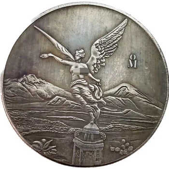 38 мм Старые медные монеты Мексики Статуя Свободы Посеребренная Памятная монета для коллекции Подарочный Орел