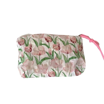 4XFF Маленькая косметичка с цветочным принтом, дорожная сумка для туалетных принадлежностей, косметичка для женщин и девочек