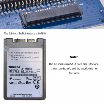 7 + 9-контактный конвертер SATA в 44 /43pin IDE HDD Конвертер 5V Micro SATA в IDE Жесткий диск Поддерживает стандартный интерфейс Intel для ноутбука