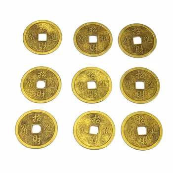 9шт китайских монет Фортуны Feng Shui Dragon & Phoenix Coin Y1057