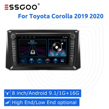 ESSGOO 2 din Автомагнитола Для Toyota Corolla 2019 2020 Авторадио Android 10 Автоматическая GPS Навигация Мультимедийный Видеоплеер Bluetooth