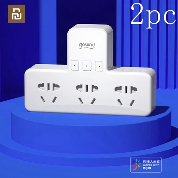 Gosund Wifi Smart Converter Розетка CP3-AM с переключением голосового управления мобильным телефоном, интеллектуальная связь с тремя независимыми приложениями для xiaomi