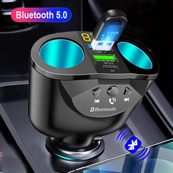 JINSERTA Bluetooth 5,0 FM-передатчик Громкой Связи Автомобильный MP3-Плеер 4.8A Двойное USB Быстрое Зарядное Устройство 2 Прикуривателя Комплект Адаптеров Питания