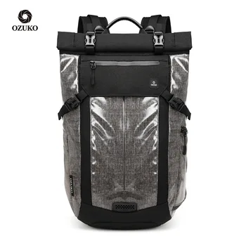 OZUKO Мужской рюкзак Большой емкости, Многофункциональные 15,6-дюймовые рюкзаки для ноутбуков, мужская Водонепроницаемая дорожная сумка USB, школьная сумка Mochila