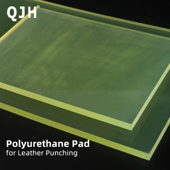 QJH Желто-зеленый коврик для резки из толстой кожи, резиновые коврики для рукоделия, Немой щит, Полупрозрачный инструмент для штамповки отверстий