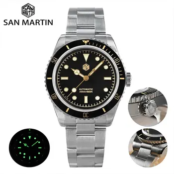 San Martin Water Ghost 6200 Мужские Часы для дайвинга PT5000 Автоматические Механические Наручные часы С сапфировым стеклом Водонепроницаемые Часы 20ATM