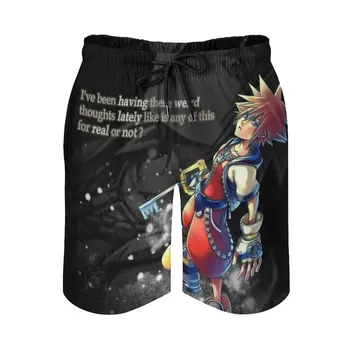 Sora-Kingdom Hearts-Вступление Быстросохнущие Летние мужские пляжные шорты, трусы для мужчин, спортивные штаны, Шорты, Вступление Kingdom Hearts Hearts