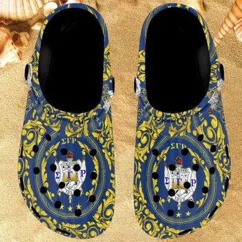 Twoheartsgirl/ Летние Сандалии с рисунком Sigma Gamma Rho; Повседневная Женская Садовая обувь; Уличные Пляжные Тапочки На платформе; Zapatos Planos