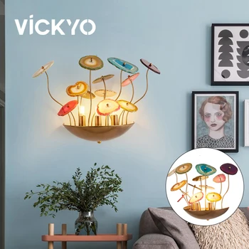VICKYO Современные креативные агатовые интерьерные светодиодные настенные светильники, Светодиодный светильник для спальни, гостиной, домашнего освещения, декора