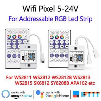 WS2811 WS2812B DC5-24V WiFi Светодиодный RGB Контроллер Для Пиксельной rgb Светодиодной Ленты WS2813 WS2815 SK6812 Magic Home