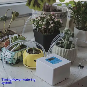 Автоматическое устройство для полива цветов Интеллектуальная система полива на солнечной энергии Ленивые люди поливают цветы