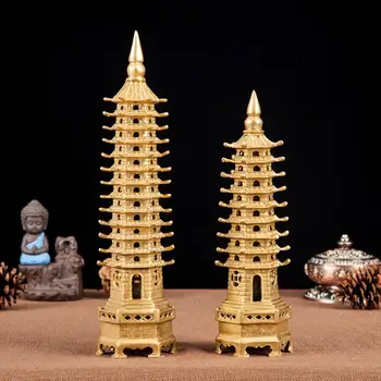 Буддийские изделия и украшения Медные бытовые украшения башня пагода Вэньчан