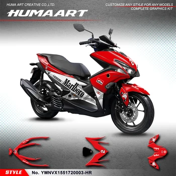 Водонепроницаемые персонализированные наклейки HUMAART Motorcycle Graphics из ПВХ-винила для скутера NVX Aerox 155 2017 2018 2019 2020