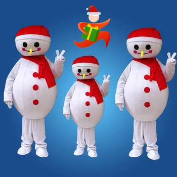 Высококачественный новый Рождественский костюм талисмана снеговика прекрасная прогулочная мультяшная Одежда Для Рождественской вечеринки с выступлениями талисманов