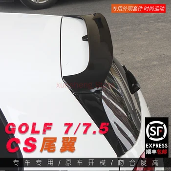 Глянцевый Черный Карбоновый Спойлер на крыше в стиле Clubsport CS Style для Volkswagen Golf 7/7.5 GTI R 2014-2020 (только GTI)