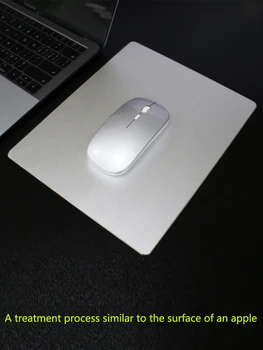 Двусторонний коврик для мыши из металлической смолы для ноутбука, подходящий для игр Apple Lenovo из алюминиевого сплава, офиса и домашнего использования