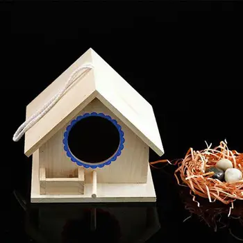 Деревянный Птичий Домик Скворечник Гнездовой Домик для Наружного Использования