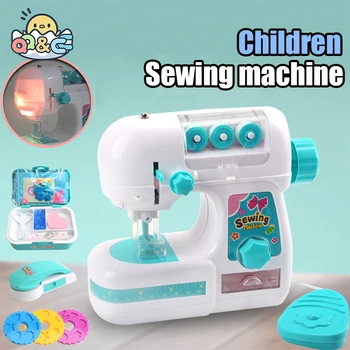 Детская имитационная швейная машинка, игрушка, мини-мебель, обучающий дизайн, одежда, безделушки, креативные детские игрушки для девочек