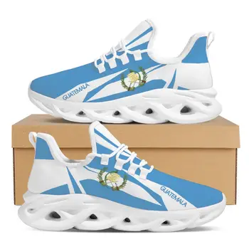 Дизайн эмблемы флага Гватемалы, сетчатые кроссовки с рисунком Оливковой ветви, Легкая обувь на шнуровке, модная уличная дышащая обувь для ходьбы