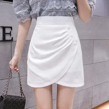 Женская летняя новинка 2021, модная облегающая юбка-карандаш, женская праздничная мини-юбка с высокой талией и рюшами, женская юбка Y77