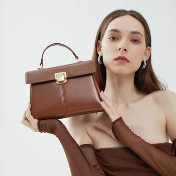 Женская маленькая сумка-тоут из натуральной кожи 2023, Женская сумка, сумки известных брендов, Женская Элегантная сумка через плечо, Роскошный Дизайнер