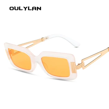 Женские дизайнерские солнцезащитные очки OULYLAN, винтажные Черные зеркальные солнцезащитные очки в модной оправе, крутые Сексуальные женские очки