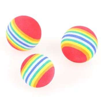 Игрушки для кошек, разноцветные шарики из пенопласта, товары для релаксации, радужные шарики для собак