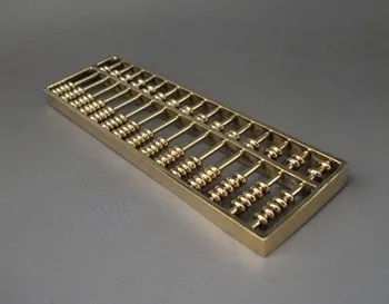 Коллекционный китайский калькулятор Abacus, вырезанный из тибетской латуни.