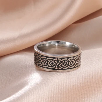 Кольцо с резным Кельтским узлом в стиле викингов, Обручальное кольцо Fujiman из нержавеющей стали, модные вечерние украшения для подарка мужчине на день рождения