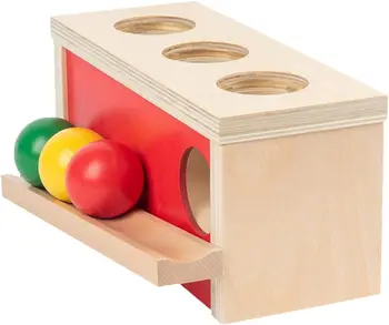 Коробка Монтессори Для тренировки зрительно-моторной координации Развитие ребенка, игрушки с шариками для младенцев, деревянное образование, Обучающая деятельность До