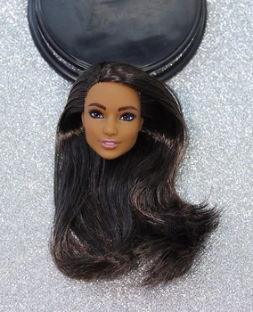 Красочные кукольные головки с волосами Коллекция Black Skintone Quality, Гладкие кукольные головки для макияжа, аксессуары 
