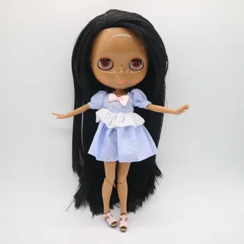 Кукла Блит с обнаженным телом, черная кожа, черные волосы, фабричная кукла, подходящая для поделок 20171101