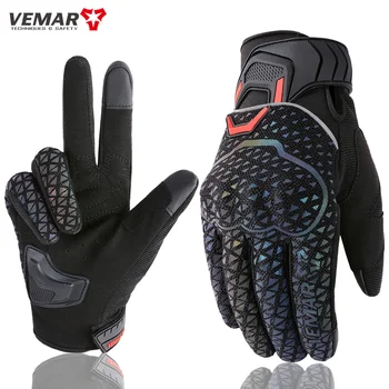 Летние мотоциклетные перчатки VEMAR, мужские и женские мотоциклетные перчатки с высоким отражающим эффектом, защита от падения, велосипедные перчатки MX Moto Guantes