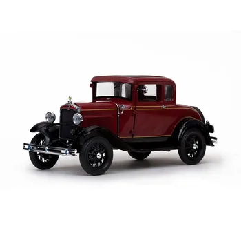 Литая под давлением модель классического автомобиля Ford A серии 1/18 1931 года выпуска, красная коллекция для взрослых, статический дисплей, Сувенирные игрушки для мальчиков