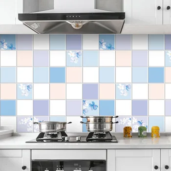 Маслостойкая наклейка на кухонную плиту, самоклеящиеся обои, водонепроницаемая термостойкая контактная бумага для украшения кухни