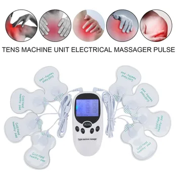 Массажер для спины Электрический миостимулятор Импульсный мышечный массажер Аппарат Pulse Tens Терапевтические накладки Электрический массажер