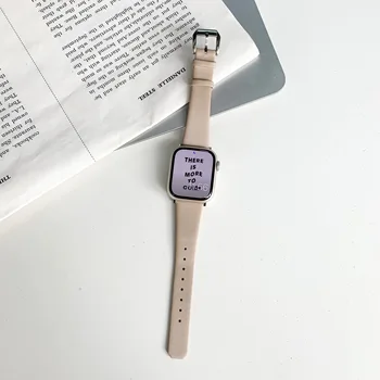 Модный ремешок из коровьей кожи для Apple Watch Series 8 7 6 5 4 3 2 Se, ремешок с пряжкой для iwatch Ultra 41, 45 мм, 40, 44 мм, браслет для часов