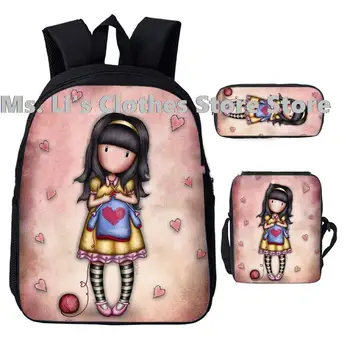 Модный рюкзак Santoro Gorjuss, 12/16-дюймовые аниме-рюкзаки для школьников, девочек-подростков, сумки с 3D принтом Santoro Gorjuss, женские сумки