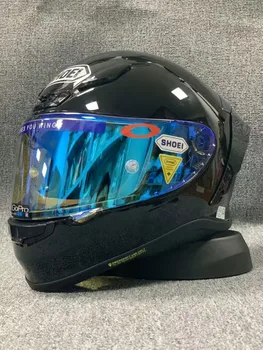 Мотоциклетный Шлем SHOEI Z7 с Полным Лицом, Яркий Черный Шлем Для Езды По Мотокроссу, Шлем для Мотобайка