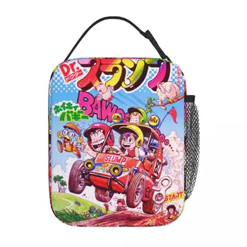 Мультяшная Изолированная сумка для ланча Dr.Slump Manga Food Box Портативный термоохладитель Bento Box на открытом воздухе