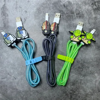 Набор для намотки кабеля Disney Мультяшное зарядное устройство USB Защита кабеля для Apple iPhone Samsung Xiaomi Huawei Защита кабеля Украшение
