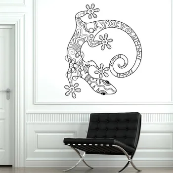 Настенная Виниловая фреска с орнаментом в виде ящерицы, Геккона, животных, современное украшение дома, Национальные особенности в стиле, Большие наклейки на стену C210
