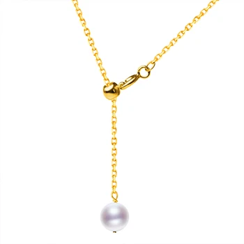Нимфа, ожерелье с подвеской из натурального пресноводного жемчуга, Ювелирные украшения, колье Круглой формы, 14-Каратный Позолоченный Подарок для женщин x1022