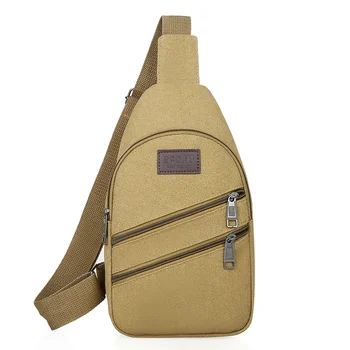 Новая модная простая мужская сумка через плечо для отдыха и путешествий, мужская холщовая легкая нагрудная сумка, плоская сумка 2023